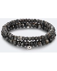 Sydney Evan - Set Of 2 14Kt Beaded Bracelets With Diamonds And Moonstones - Lyst