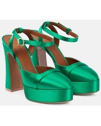 Malone Souliers - Mora Satin Platform Pumps - Lyst