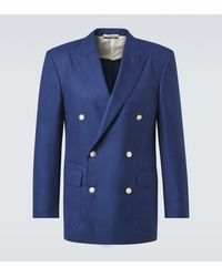 dunhill - Double-Breasted Cashmere Blazer - Lyst