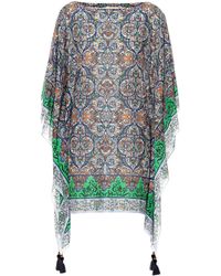 Tory Burch Bedruckter Kaftan mit Seidenanteil - Mehrfarbig