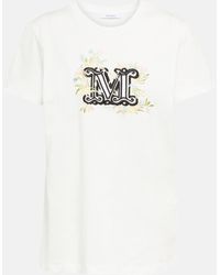 Max Mara - Sacha Embroidered Cotton T-shirt - Lyst