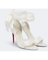 Christian Louboutin - Miss Z Sandal Du Desert Crepe Satin Sandals - Lyst