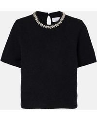 Velvet - Layton Embellished Alpaca And Wool-Blend Top - Lyst