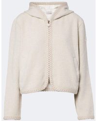 Moncler - Hooded Waffle-Knit Cardigan - Lyst