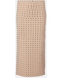 Sportmax - Nome Crystal-Embellished Midi Skirt - Lyst