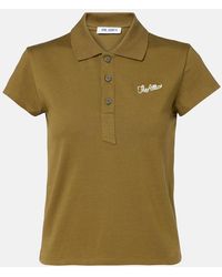 The Attico - Logo Cropped Cotton Jersey Polo Shirt - Lyst