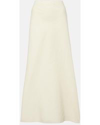 KHAITE - Mauva Silk And Cotton Organza Maxi Skirt - Lyst