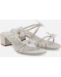 Rene Caovilla - Caterina Embellished Bow-Detail Sandals - Lyst