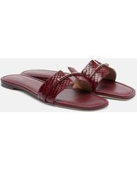 Tom Ford - Julianne Croc-Effect Leather Slides - Lyst
