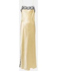 SIR. - Aries Lace-Trimmed Silk Slip Dress - Lyst