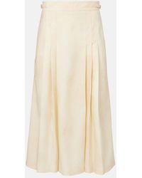 Gabriela Hearst - Lerna Pleated Virgin Wool Midi Skirt - Lyst