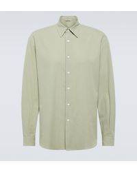 AURALEE - Cotton And Silk Shirt - Lyst