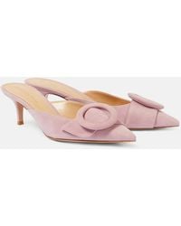 Gianvito Rossi - Portofino 55 Suede Mules - Lyst