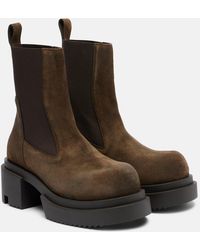 Rick Owens - Beatle Suede Chelsea Boots - Lyst