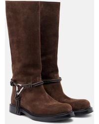 Bottega Veneta - Stiefel James Knot Aus Veloursleder - Lyst