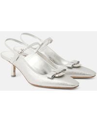 Ferragamo - Ophelia 55 Leather Slingback Pumps - Lyst