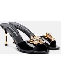 Dolce & Gabbana - Rhinestone-Embellished Mules - Lyst