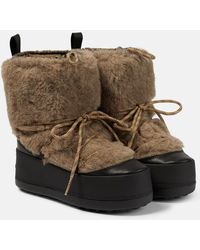 Max Mara - Teddy Shearling Ankle Boots - Lyst