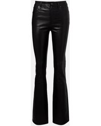 FRAME - Pantalon Evase Reboot En Cuir - Lyst