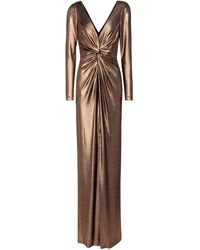 Marchesa notte Robe longue en lamé - Métallisé