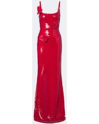 David Koma - Floral-Applique Sequined Gown - Lyst