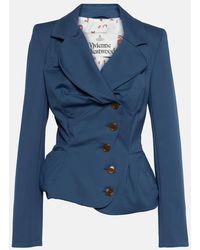 Vivienne Westwood - Tailored Asymmetric Cotton-blend Blazer - Lyst