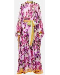 Dolce & Gabbana - Bedruckter Kaftan Taormina Aus Seide - Lyst