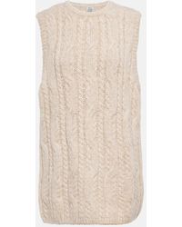 Totême - Cable-knit Alpaca-blend Sweater Vest - Lyst