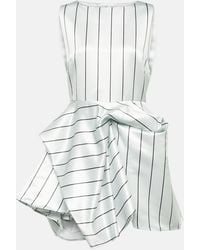 JW Anderson - Vestido Corto A Rayas Drapeado - Lyst