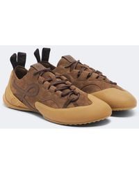 Loewe - Grip Anagram Suede Sneakers - Lyst