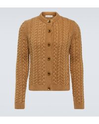 Wales Bonner - Cable-knit Mohair-blend Cardigan - Lyst
