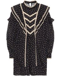 Étoile Isabel Marant Minikleid Rebel aus Baumwolle - Schwarz