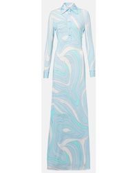 PUCCI - Hemdblusenkleid Marmo - Lyst