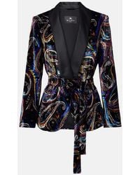 Etro - Blazer Aus Samt - Lyst