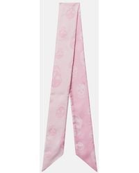 McQueen - Skull Silk Twill Scarf - Lyst
