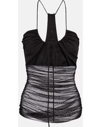 Christopher Esber - Top De Tul De Seda Con Aberturas - Lyst