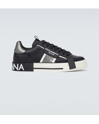 Dolce & Gabbana - Calfskin 2.Zero Custom Sneakers With Contrasting Details - Lyst