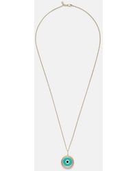 Sydney Evan - Large Evil Eye 14Kt Chain Necklace With Diamonds And - Lyst