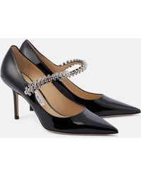 Jimmy Choo - Bing 85 Embellished Patent Leather Pumps - Lyst