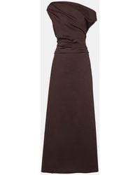 STAUD - Phare One-Shoulder Cotton Maxi Dress - Lyst