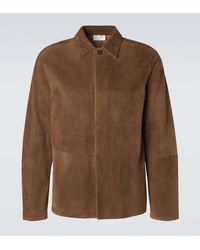 The Row - Ulrich Paneled Suede Jacket - Lyst