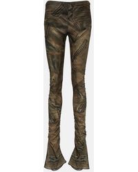 Blumarine - Printed Low-Rise Skinny Pants - Lyst