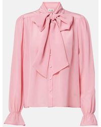 RIXO London - Schluppenbluse Wilhelmina Aus Seide - Lyst