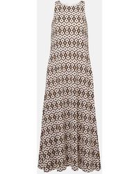 Max Mara - Abito Lungo Miki Con Stampa - Lyst