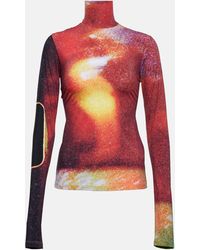 MM6 by Maison Martin Margiela - Printed Turtleneck Top - Lyst