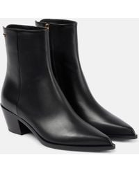 Gianvito Rossi - Kinney Leather Ankle Boots - Lyst