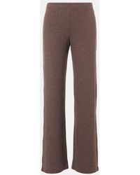 Leset - Lauren Mid-Rise Jersey Wide-Leg Pants - Lyst