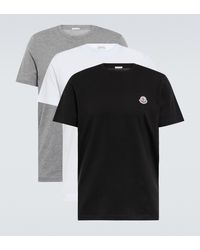 Moncler Set aus drei T-Shirt aus Baumwolle - Schwarz