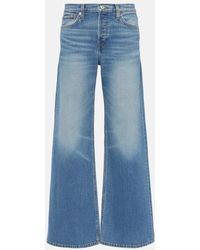 RE/DONE - Mid-Rise Wide-Leg Jeans - Lyst