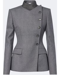 McQueen - Peplum Wool Blazer - Lyst